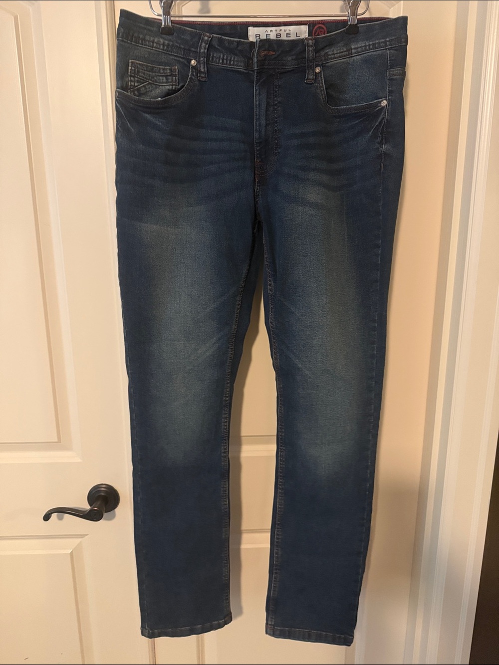 Artful Rebel Men’s Jeans 34x32 Dark Wash Stretch Denim